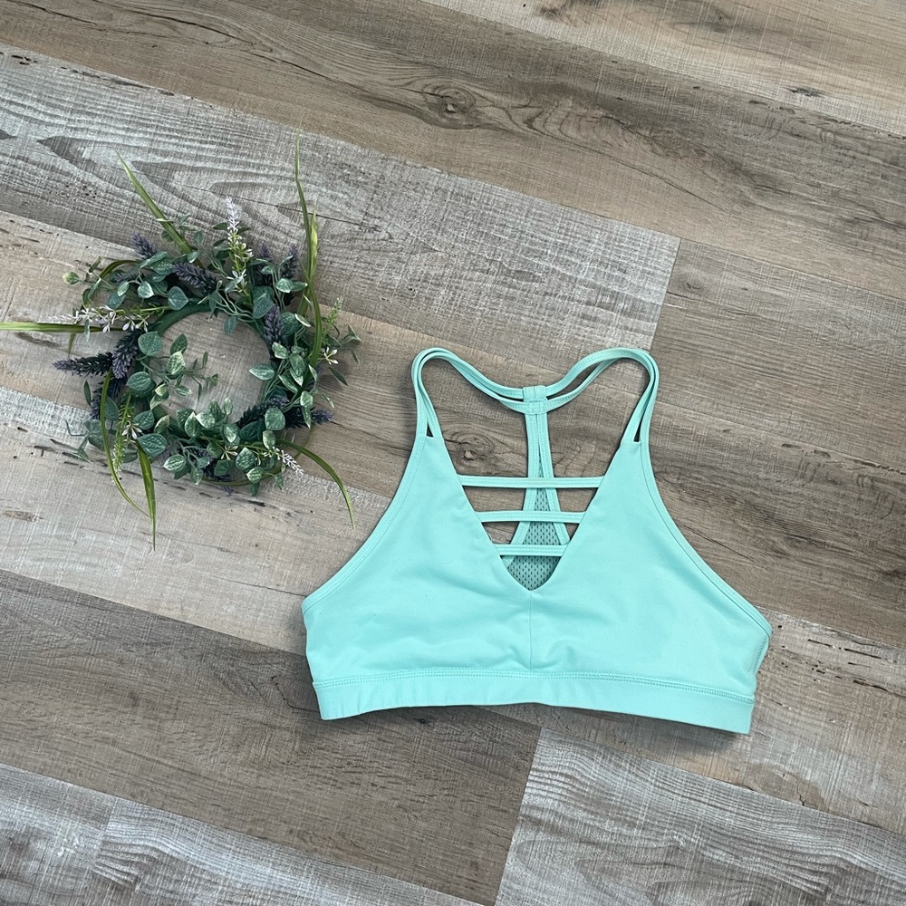 Turquoise Zyia Grid Bra